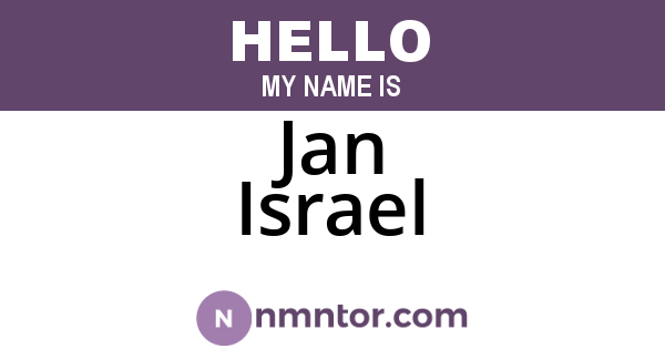 Jan Israel