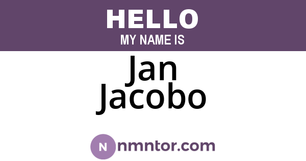 Jan Jacobo