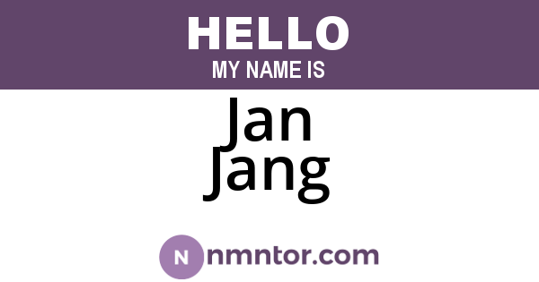 Jan Jang