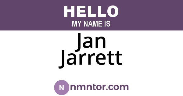 Jan Jarrett