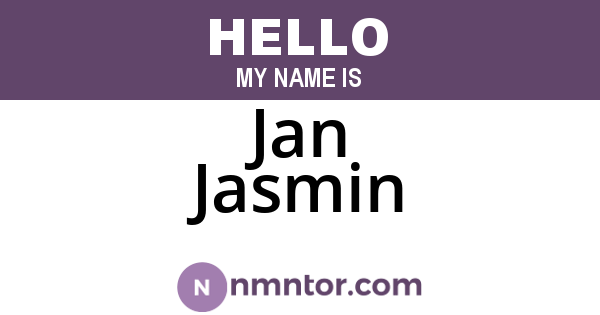 Jan Jasmin