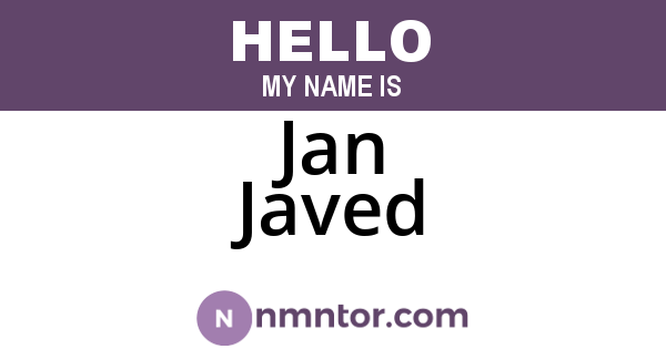 Jan Javed