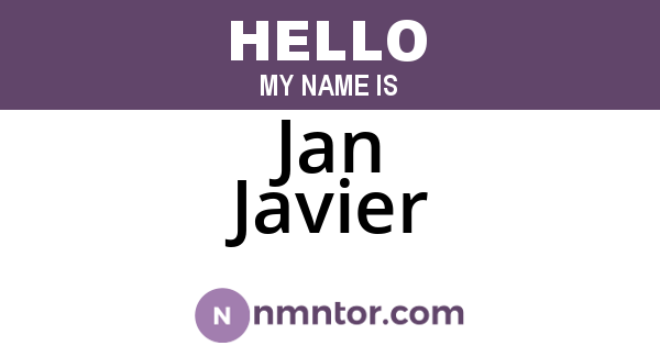 Jan Javier