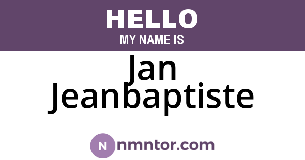 Jan Jeanbaptiste