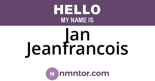 Jan Jeanfrancois