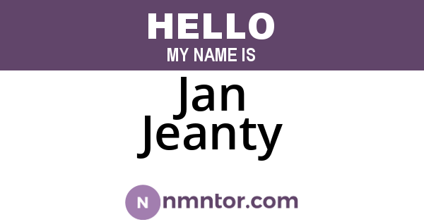 Jan Jeanty