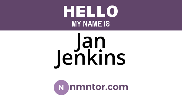 Jan Jenkins