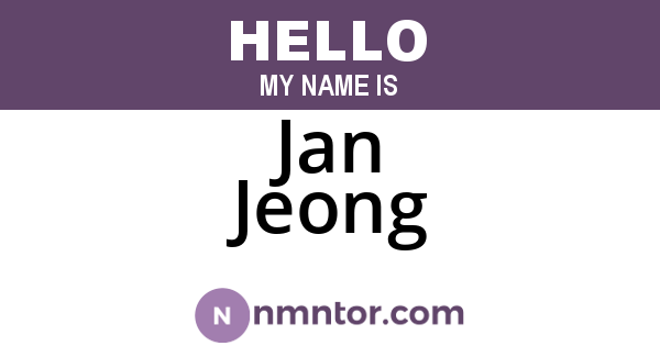 Jan Jeong