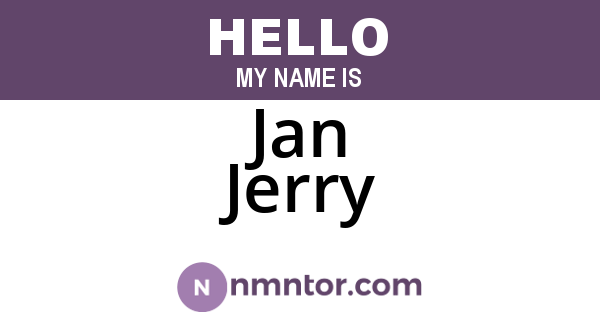 Jan Jerry
