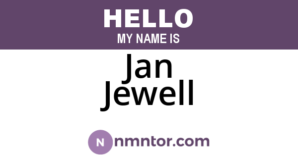 Jan Jewell