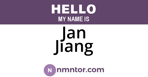 Jan Jiang