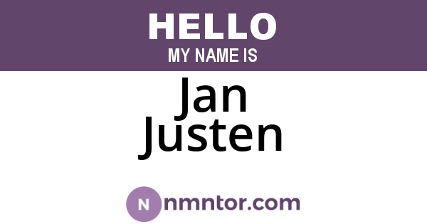 Jan Justen