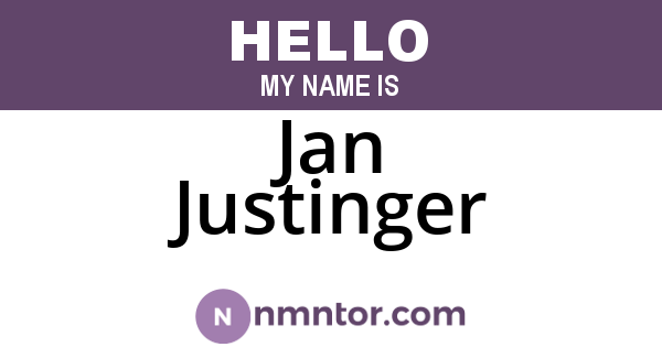 Jan Justinger