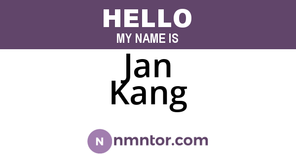 Jan Kang
