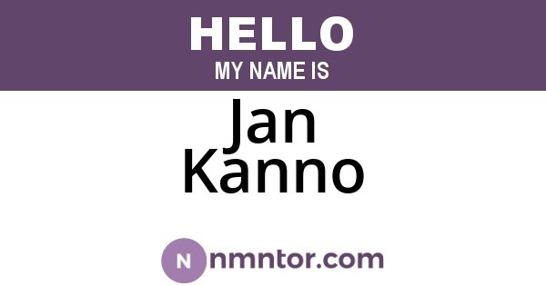 Jan Kanno