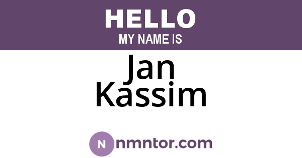 Jan Kassim