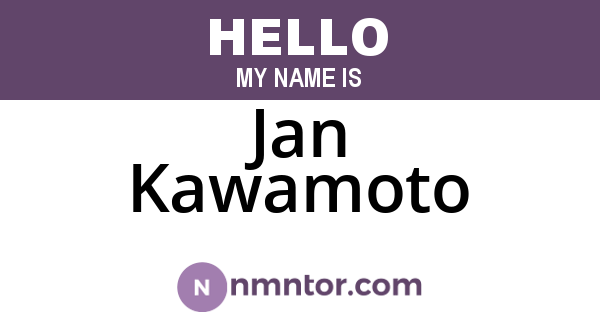 Jan Kawamoto