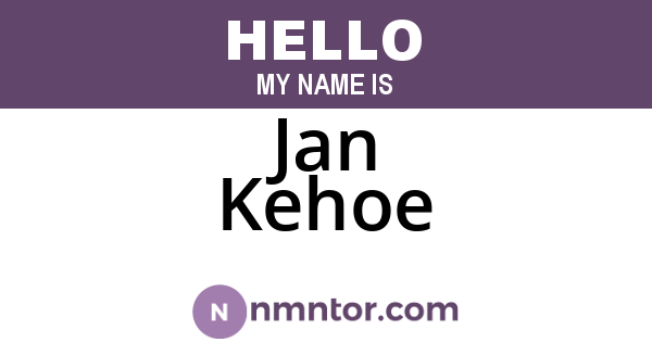 Jan Kehoe