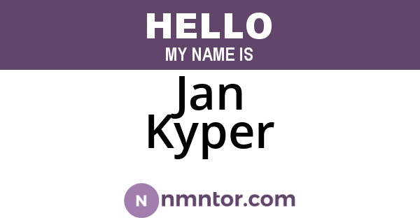 Jan Kyper