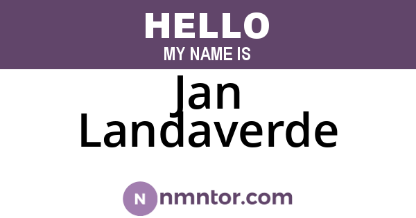 Jan Landaverde