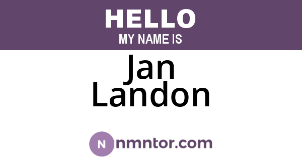 Jan Landon