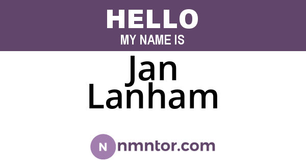 Jan Lanham