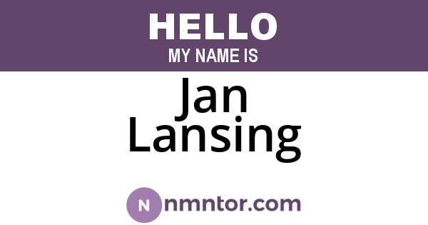 Jan Lansing