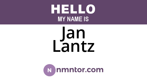 Jan Lantz