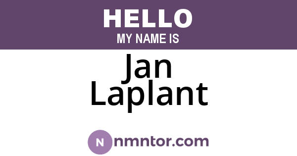 Jan Laplant