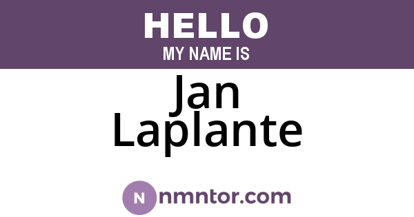 Jan Laplante