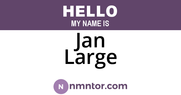 Jan Large