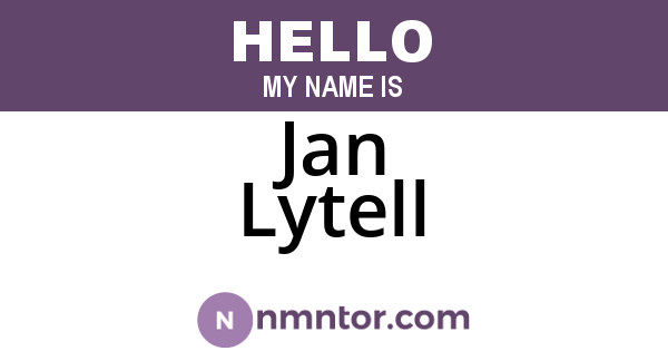 Jan Lytell