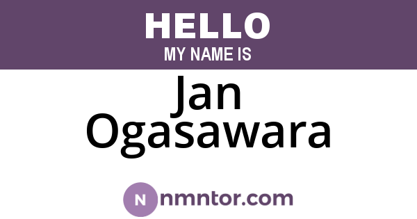 Jan Ogasawara