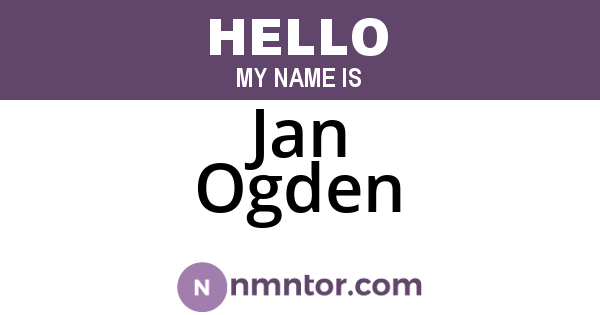 Jan Ogden