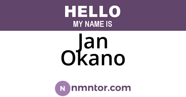 Jan Okano