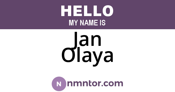 Jan Olaya