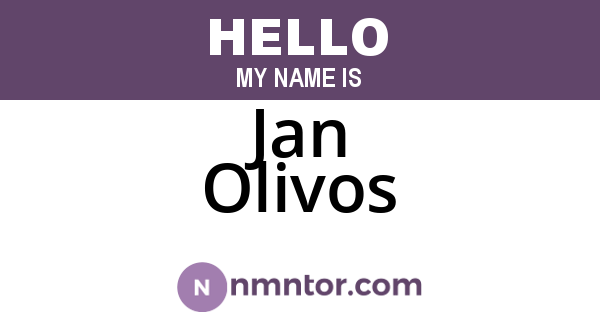 Jan Olivos