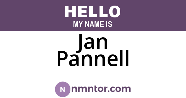 Jan Pannell