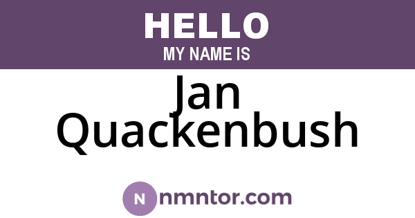 Jan Quackenbush