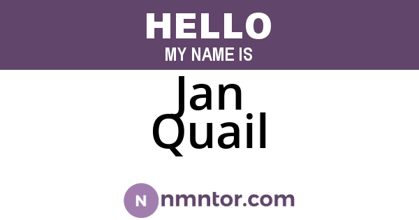 Jan Quail