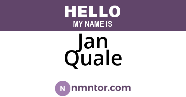 Jan Quale