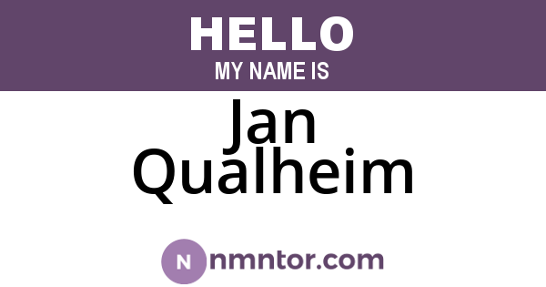 Jan Qualheim