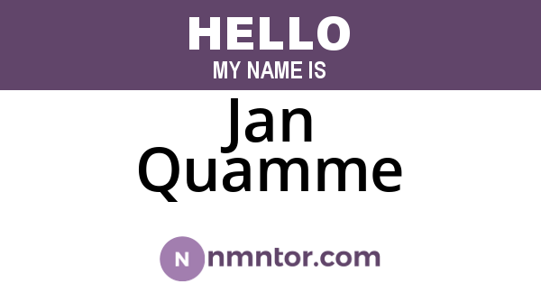 Jan Quamme