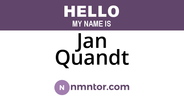 Jan Quandt