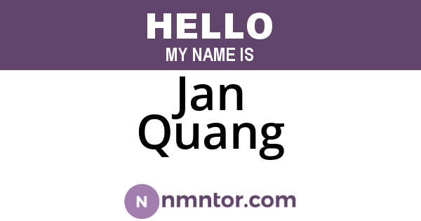 Jan Quang