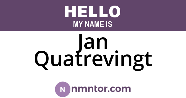 Jan Quatrevingt