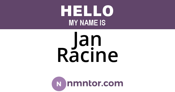 Jan Racine