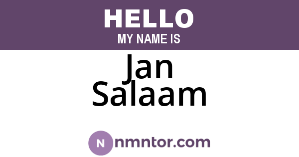 Jan Salaam