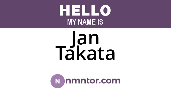 Jan Takata