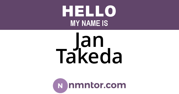 Jan Takeda